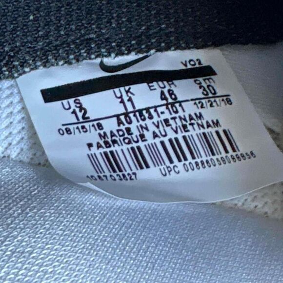 Nike Air Force 1 Utility White Black  Size 12 Men's - Picture 6 of 8